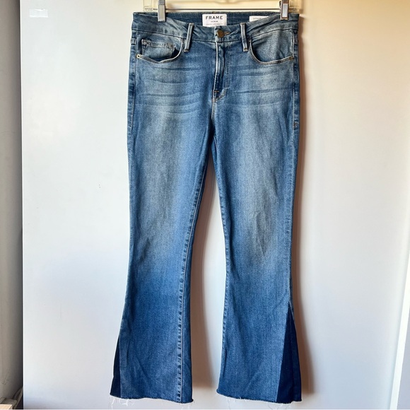 Frame Stretch Denim Mini Boot Leg Cropped - Picture 1 of 15